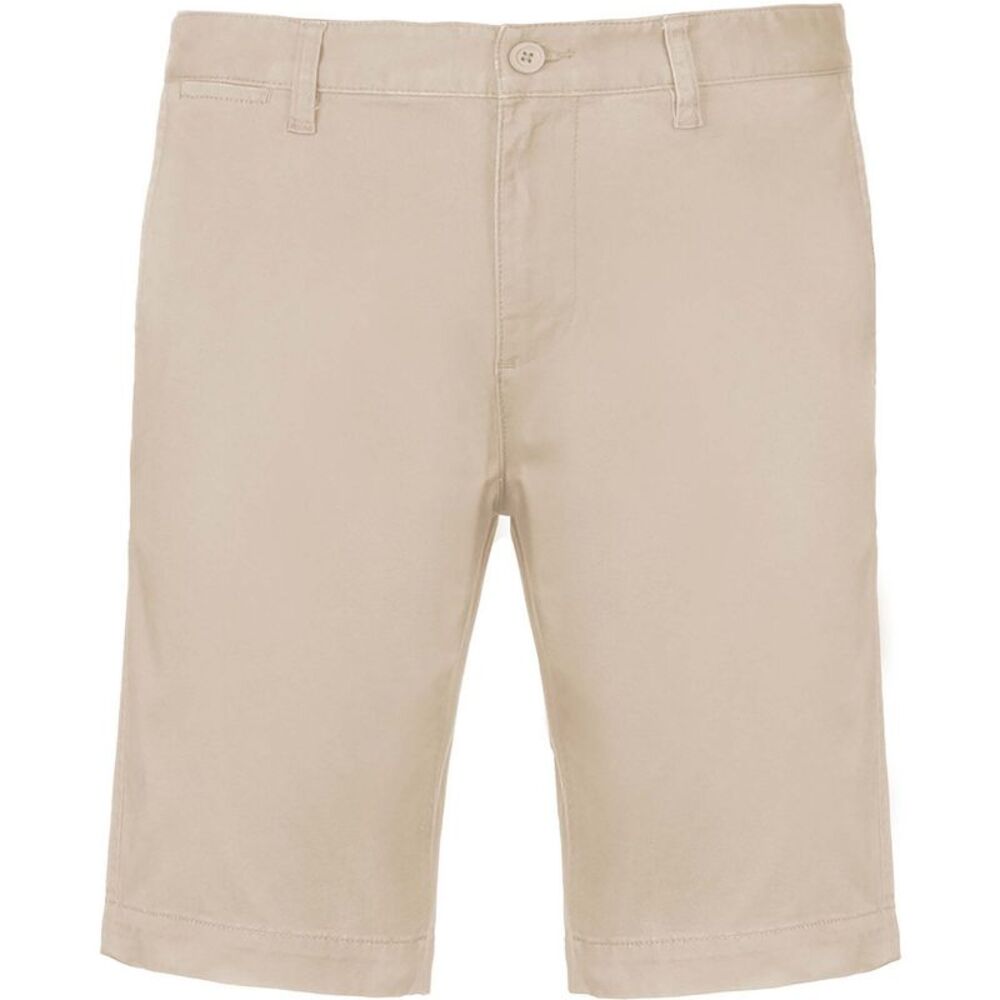 Kariban Mens Chino Bermuda Shorts / Beige